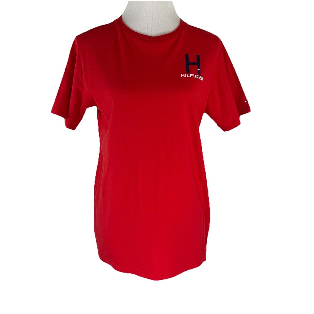 Tommy Hilfiger Short Sleeve Crew Neck T-shirt 100% Cotton Red Boys XL 20